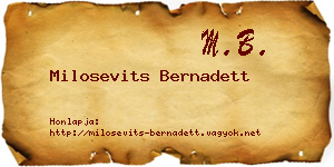 Milosevits Bernadett névjegykártya
